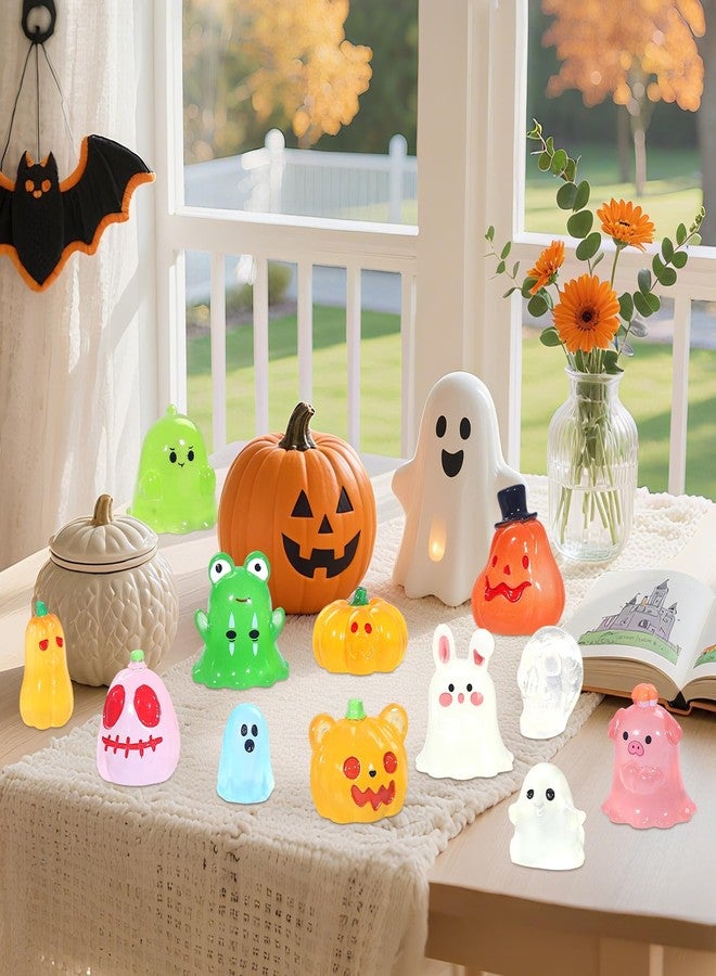 EKisemio 50PCS Luminous Mini Resin Halloween Decorations Resin Mini Figurines Glow in The Dark for Spooky Garden Haunted House Displays Party Favors & Outdoor Decor - Image 5